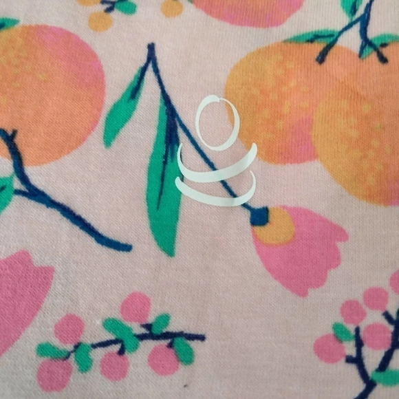 Cuddl Duds Women L Top Pink Mult color Peach Graphic Print NEW - Picture 6 of 11